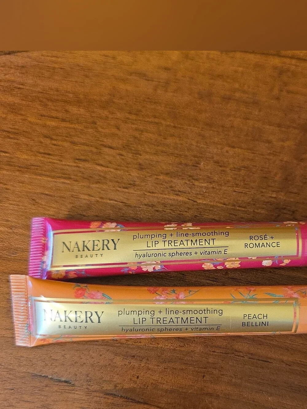 3x Nakery Lip Treatment & Shimmer Gloss, .50oz Each--Sealed/New